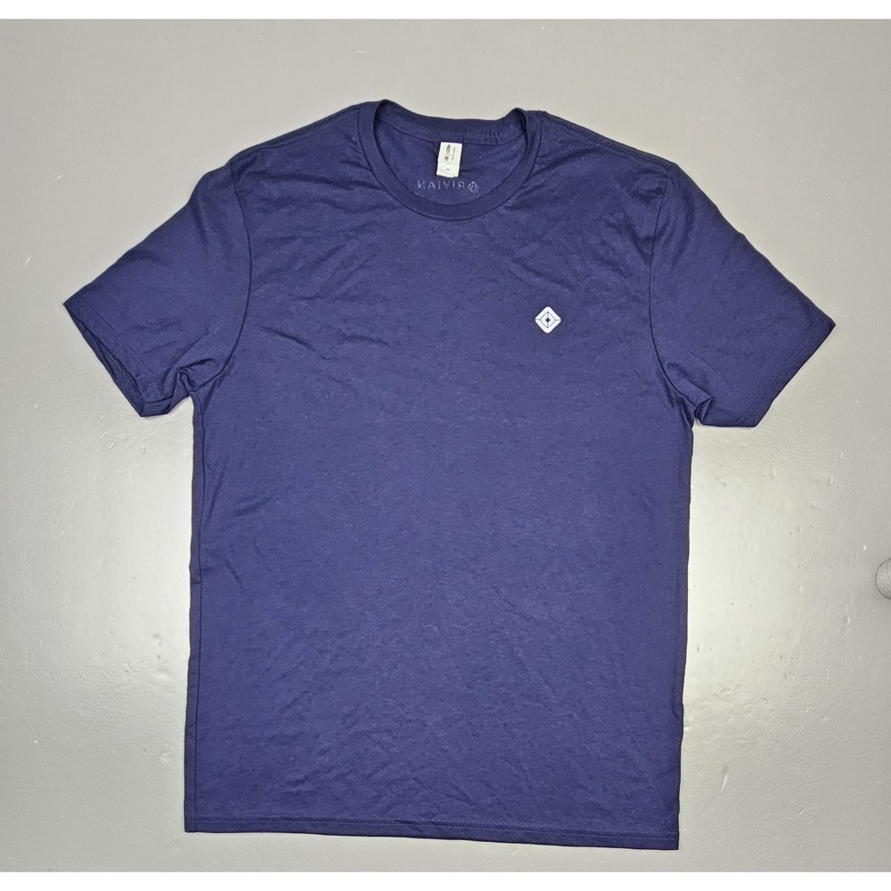 Rivian EV T-Shirt Mens Med.‎ Blue Short Sleeve Organic Cotton Polyester Blend.